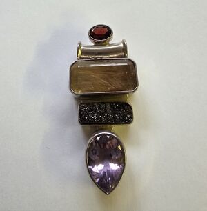 Vintage starborn creation 925 multistone pendant